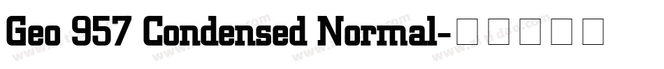 Geo 957 Condensed Normal字体转换